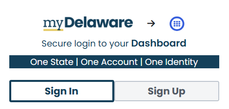 Image of My.Delaware.gov Sign up